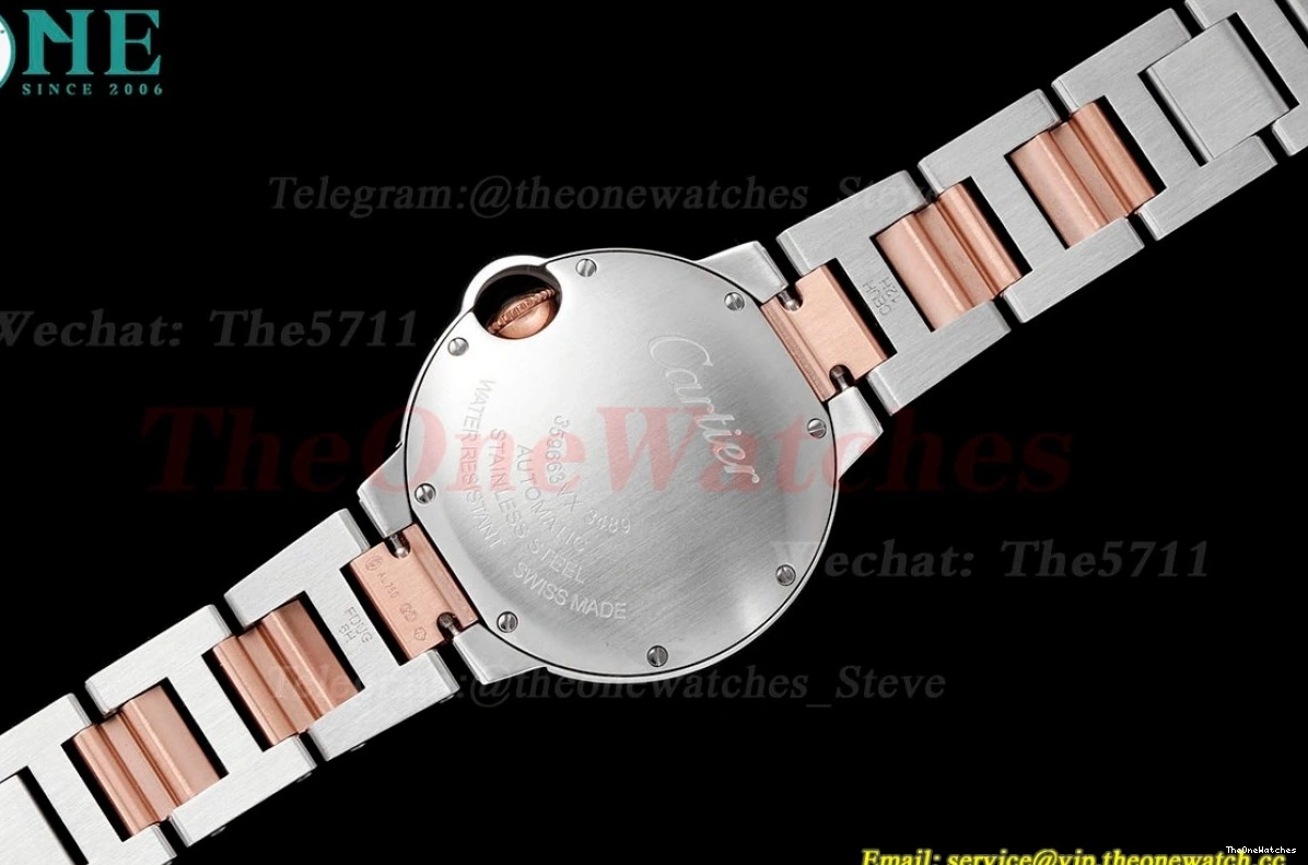 Bleu 33mm Dial NH05 Pink Cartier AF Ballon De Mop RG SS 0124